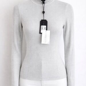 rag & bone Women's Light Gray Long Sleeve Top